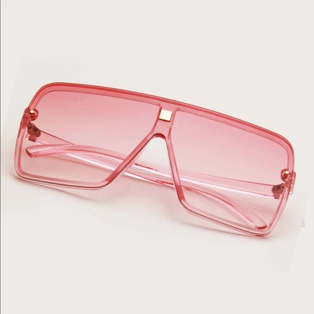 Pink Flat Top Shield Aviator